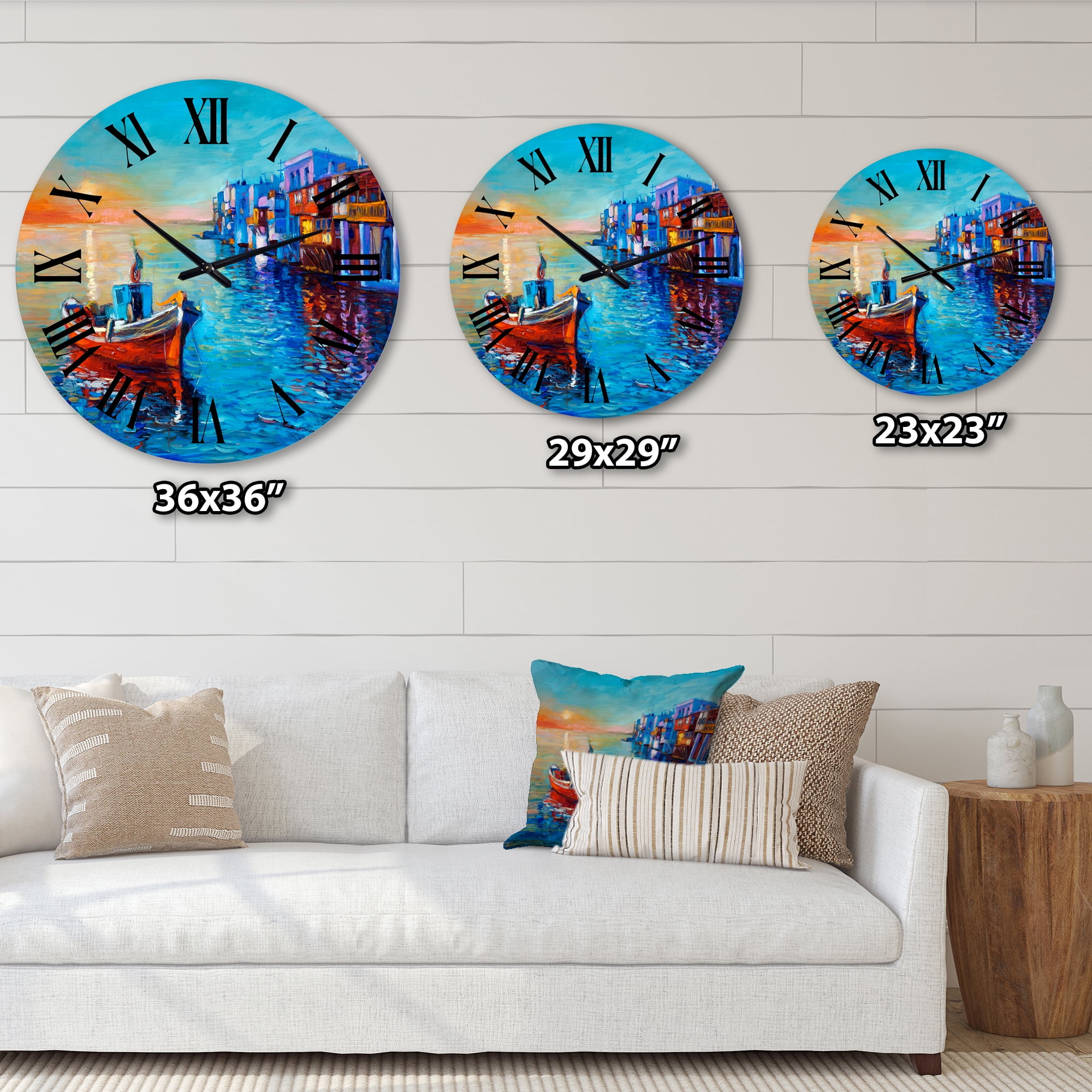 Designart 1 in Coastal Wall Clock