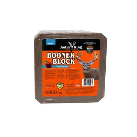Antler King Apple Flavored Booner Block for Deer 10 lb Block Year-Round Long-Range Deer Attractant