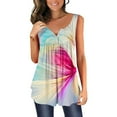 thumbnail image 1 of SMihono Hauts pour Femmes Débardeur pour Femmes Mode Féminine Gilet Imprimé Col Rond Ample Sans Manches Chandail Hauts Blouse Débardeurs pour Femmes Hauts d'Été pour Femmes, 1 of 4