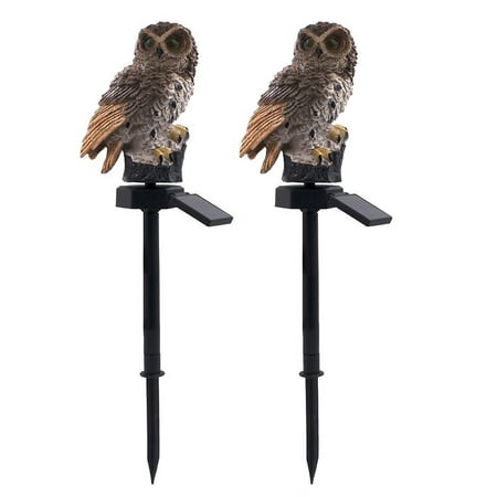 

2PCS LED Garden Lights Solar Night Lights Owl Shape Solar-Powered Lawn Lamp LED light PVC Brown