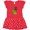 Red and Polka Dot, variant on Inktastic I Love my Mom with Baby and Mommy Brontosaurus Girls Baby Dress
