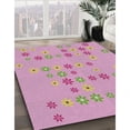 thumbnail image 2 of Ahgly Company Indoor Square Patterned Pink Novelty Area Rugs, 3' Square, 2 of 6