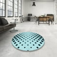 thumbnail image 4 of Ahgly Company Tapis d'Intérieur Lavables en Machine, Rectangle Bleu Électrique de Transition, 2' x 5', 4 of 7