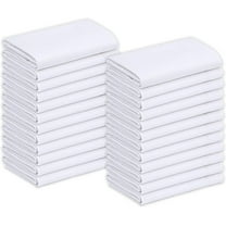 GOLD TEXTILES Bulk Pack of 24 Polycotton Queen Size Pillowcases, White T200-21"x36" (Fits up-to 20" X32" Pillow)- Ideal for use in Hotels,Hospitals, School Projects and More (24, Queen)