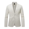 thumbnail image 4 of Lovzfmll Men's Single Breasted Blazer, Notch Lapel, Multiple Pockets, Long Sleeve Formal Jacket, Business Suit, Office Wear, 4 of 9