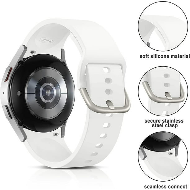 Galaxy Watch 6 5 4 Band for Samsung Galaxy Watch 5 pro Band 45mm 40mm 44mm Silicone Sport Strap Correa galaxy 6 4 classic Bands 47mm 46mm 42mm 43mm Women men no gap Bracelet Replacement Wristbands Wal...