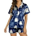 thumbnail image 2 of BILIKEYU Women's Pajama Sets Halloween Print Buttoned Waist Set, Womens Tops, Pajamas for Women Set, Halloween Pajamas Women, 2 of 6