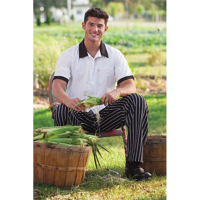 Uncommon Threads 4001-4107 Pantalon de Chef Baggy en Rayure Craie - 3XLarge