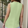 thumbnail image 7 of Wowcloth Women's Bamboo Cotton Linen Blouse, Solid Color Button Front Sleeveless V-Neck Top for Casual and Office Wear, 7 of 7
