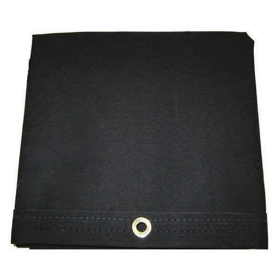 Heavy Duty Tarp, 4 ft x 3 ft 9 in, 20 Mil, Black, Polyester Coated Cotton Canvas