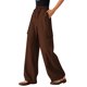 thumbnail image 1 of Pantalones palazzo de mujer de cintura alta y pierna ancha - Cordón elástico, pantalones de playa fluidos - Outfits de vacaciones S-XXL, 1 of 4