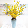 thumbnail image 5 of CoreLiving Artificial Yellow Flowers 25.6" Fake Forsythia Stems, Spring Silk Winter Jasmine & Orchid Branches for Indoor Floral Arrangement, Home Wedding Christmas Office Kitchen Decoration, 5 of 6