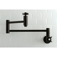 thumbnail image 2 of Kingston Brass KS8100ZX Millennium Wall Mount Pot Filler Kitchen Faucet, Matte Black, 2 of 5