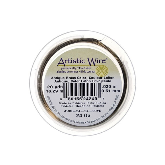 Spools 20 yd., antique brass, 24 gauge (pack of 4)