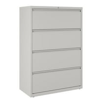 Hirsh 36" Wide 4 Drawer Metal Lateral File Cabinet - Light Gray - 2 units total