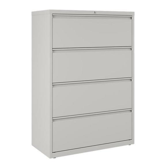 Hirsh 36" Wide 4 Drawer Metal Lateral File Cabinet - Light Gray - 2 units total