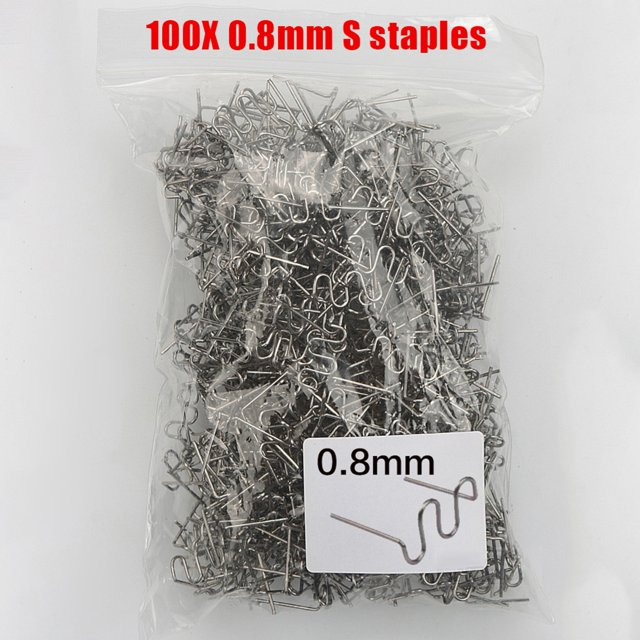 Staplers Universal 100 Pcs/Set Precut 0.6mm-0.8mm Hot Flat For Plastic Stapler Repair Welder repair tool