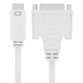 thumbnail image 2 of Fosmon Mini DVI (Male) to Standard DVI-I (Female) Video Adapter Cable Cord (20cm - White) for Apple iMac Macbooks Powerbook G4 Mini, 2 of 3