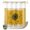 Ochre Yellow, Olive Brown, variant on No Hook Shower Curtain, Vintage Sunflowers Shower Curtains for Bathroom with See Through Top Window, Farmhouse Botanical Flowers Rustic Waterproof & Washable Bath Curtain Stand Up Stall 36"x72"