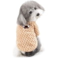 thumbnail image 2 of Jersey polar para perros/gatos pequeños, abrigos de invierno cálidos, jersey para mascotas, chaqueta para cachorros, camisa, sudadera (marrón, M), 2 of 5