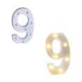 thumbnail image 1 of Lámpara de números LED Números 9 Decoración blanca cálida para fiesta de cumpleaños brillar Electrónica, 1 of 2