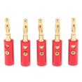 thumbnail image 1 of Miulika 2x 5pcs 4mm Adapter Banana Plug, Solder Type Copper Connector - Red, As, 1 of 8