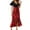 Red, variant on 2026 ! JINMGG Summer Dresses 2026, Dresses for Women 2026 Summer Dresses for Women Short Sleeve V Neck Boho Floral Print Tie Waist High Low Ruffle Cocktail Maxi Dress Orange L