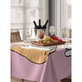 thumbnail image 6 of Pink Cute Cat Table Cloth, Waterproof Tablecloth for Rectangle Tables, Cartoon Funny Heater Cats Reusable Washable Fabric Table Cover for Restaurant Kitchen Dining Tables 52"x70", 6 of 9
