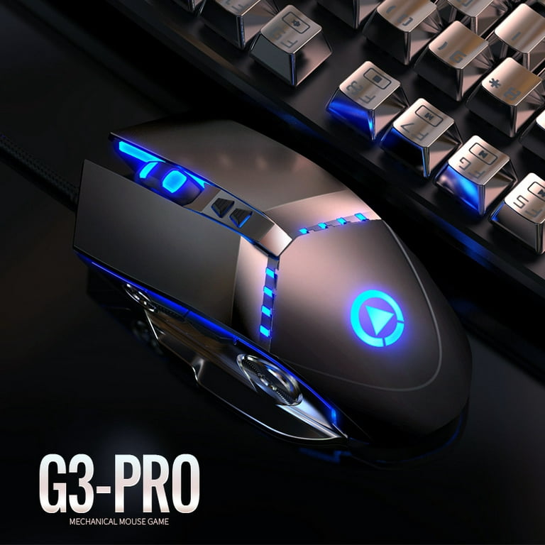 MOJO Pro Performance Silent Gaming Mouse - Wired Gaming Mouse w/ 9  Programmable Buttons including Sniper (rapid fire) key, 12000 DPI, 1000 Hz,  Force