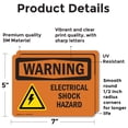 thumbnail image 2 of (2 Pack) Electrical Shock Hazard With Symbol OSHA Warning Sign 7 Inch X 5 Inch Vinyl Label Decal Sticker Weather Resistant, UV Protected for Workplace, Business, and Construction Site,, 2 of 7