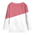 thumbnail image 4 of Povozer Cotton Long Sleeve Tee Shirts Girls T Shirts,Comfortabl Soft Stylish Color Blocked Long Sleeved Top For Girls,Size 13-14 Years,Pink, 4 of 5