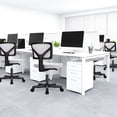 thumbnail image 6 of Small Home Office Chair, Armless With Lumbar, Gray Mesh, 360° Rotation, Height Adjustable, Breathable Foam Cushion Desk Chair For Office, Lumbar Aid, Nylon Swivel, Adjustable 16.54"-21.25",, 6 of 6