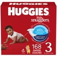 thumbnail image 1 of Huggies Little Snugglers Baby Diapers, Econo Pack, Size 3, Count 168, 1 of 9