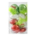 thumbnail image 3 of Mecorevxz 12 Pcs Red and Green Christmas Ornaments DIY Flat Ball Christmas Ornaments with Fuzzy Hair Glitter Plastic Babules Suitable for Xmas Tree,Home Decor, 3 of 7
