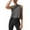 Gray, variant on Women's Cropped Tank Top, Lightweight Breathable Sleeveless Athletic Shirts, Fitness Crop Top for Women, Racerback Sports Short Top for Yoga, Workout, Gym and Running-Blue