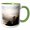 Green/White, variant on 3drose, Statue of Christ the Redeemer, Rio De Janeiro, Brazil. Aerial, 11oz Two-tone Yellow Mug