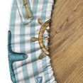thumbnail image 5 of Ambesonne Nautical Fitted Round Tablecloth, Anchor Wheel Starfish, 40"- 44" Diameter, Blue and Apricot, 5 of 5