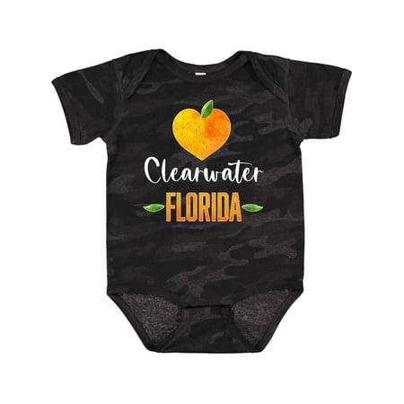 

Inktastic Clearwater Florida Orange in Heart Gift Baby Boy or Baby Girl Bodysuit
