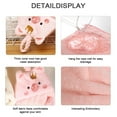 thumbnail image 3 of 1 Pcs Cute Hand Towels with Hanging Loop, Cartoon Animal Absorbent Hand Towels for Kitchen, Coral Fleece Plush Towel for Bathroom Bedroom（Pink）, 3 of 4