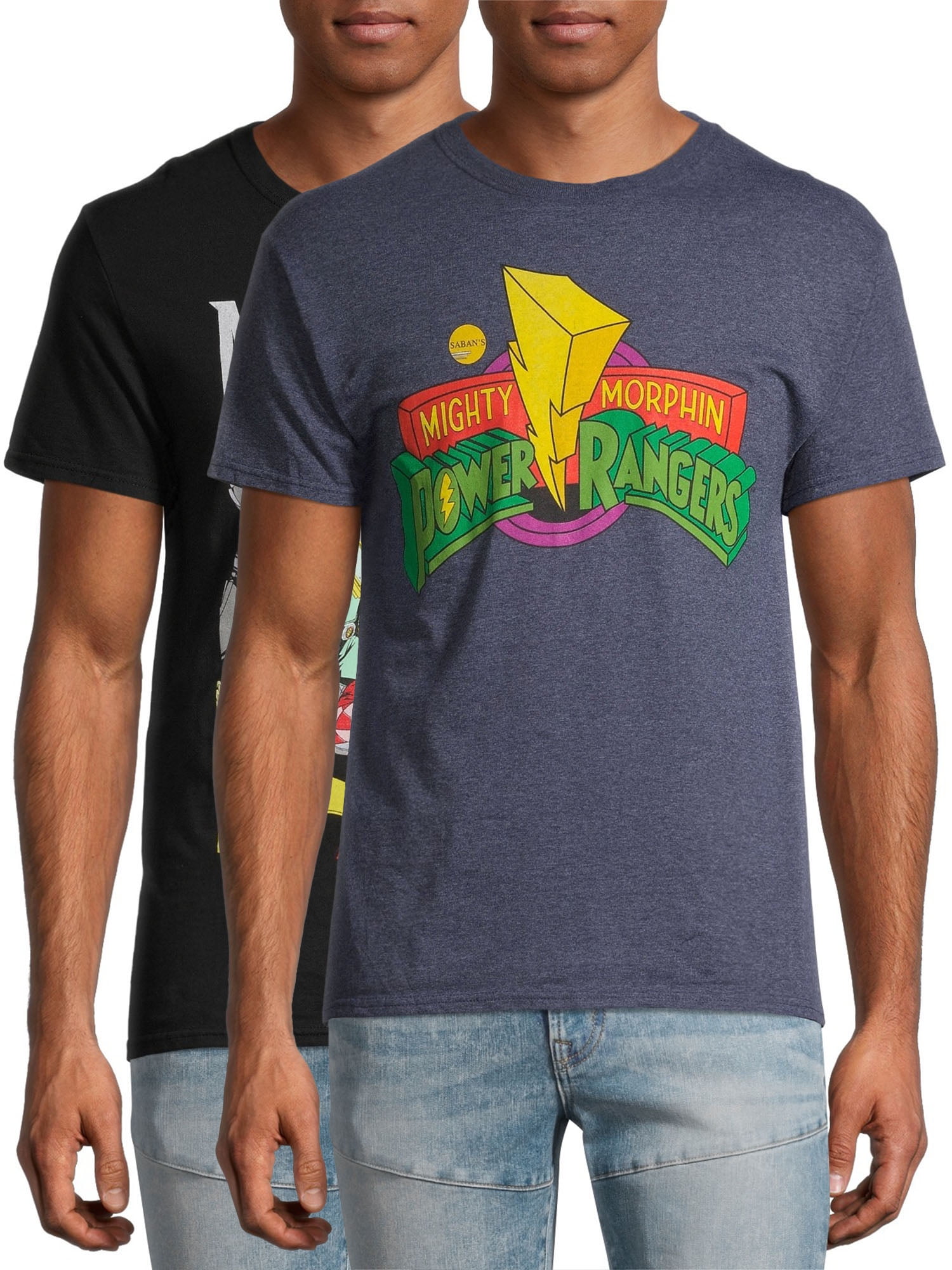 Power Bolt Emblem Ringer T-Shirt Size XL Trevco Power Rangers