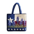 thumbnail image 2 of Independence Day Printing Tote Bag Squares Handle Handbag For Festival Travel Daily Use, 2 of 6