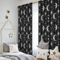 thumbnail image 5 of Blackout Kids Curtains,Black Moon Skull Pattern Childrens Insulated Curtains Set Of 2,Bedroom Essentials,Toddler Room Decor 52x84in(132x213cm), 5 of 5