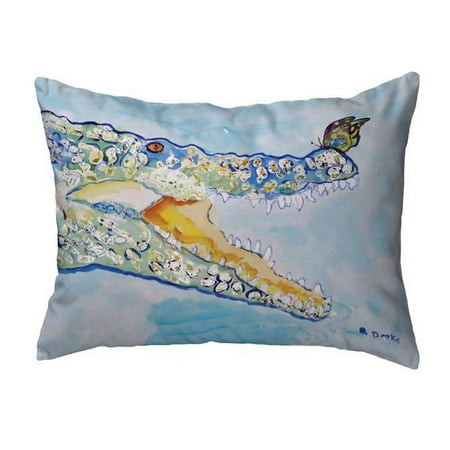 Betsy Drake NC548 16 x 20 in. Croc & Butterfly No Cord Indoor & Outdoor Pillow