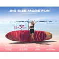 thumbnail image 2 of Skatinger 11'6×35" Super Wide Inflatable Paddle Board, Ultra Stable Stand Up Paddleboards for 450lb/3 People/Family/Big Size w/Shoulder Strap, 100L Backpack, All-Round Sup Board, US Fin, 2 of 8
