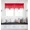 Bright Red, variant on 2-Piece Solid Faux Silk Waterfall Ascot Window Curtain Valance with Tassels Trim Rod Pocket 55" x 18" Wave