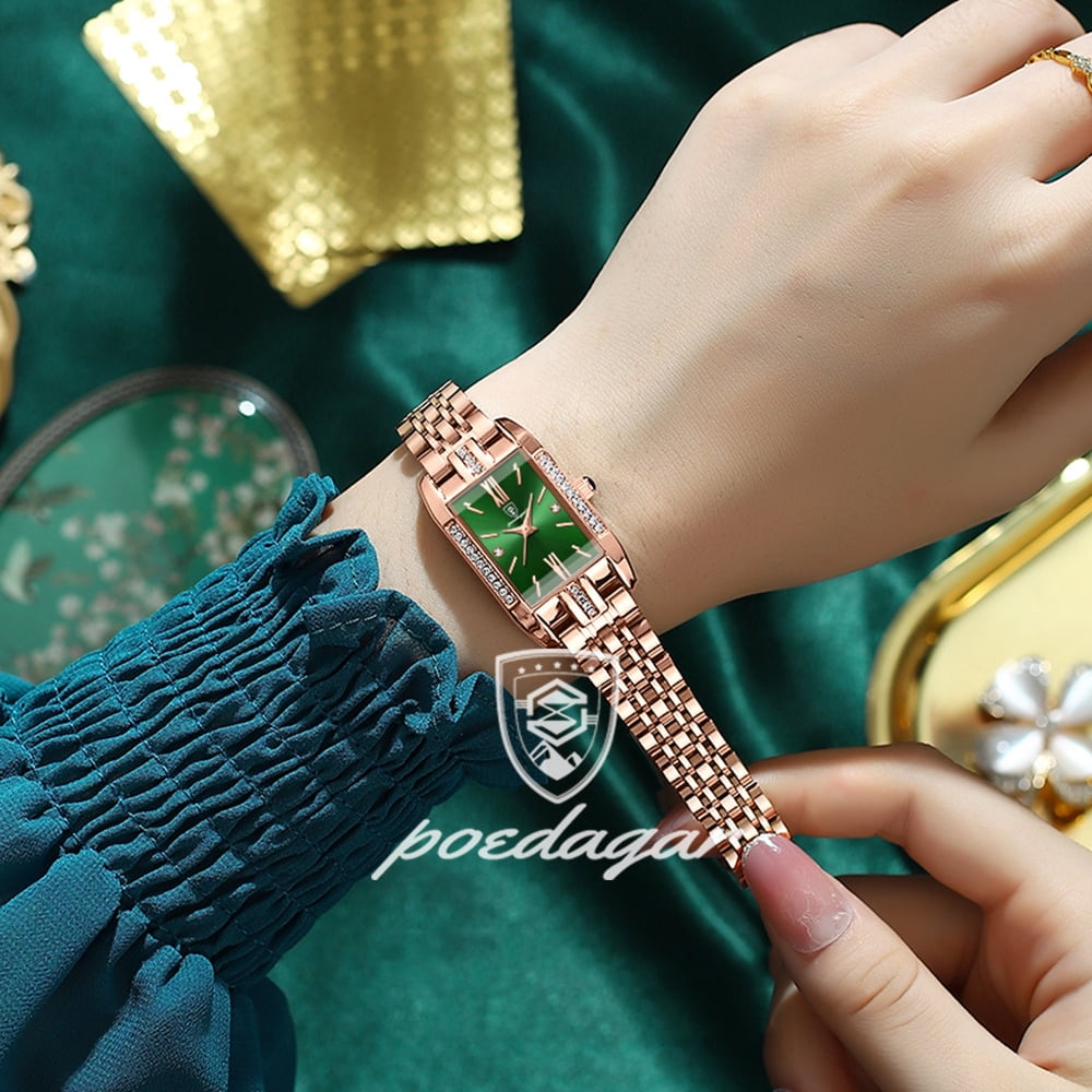 Women Watch Fashion Gold Diamond Analog Quartz Female Watch for Women Luxury Dress Ladies Stainless Steel Waterproof Wrist Watches