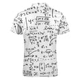 thumbnail image 5 of Math Education Pattern with Handwritten Men Zipper T-shirt Summer Casual Short Sleeve T-shirt Top, 5 of 7