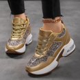 thumbnail image 3 of Women's Fashion Wedge Sneakers - Hidden Heel Height Platform Shoes with Glitter Detail, 3 of 11