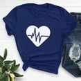thumbnail image 2 of Goodeals Saving,Womens Valentine Shirts Love Heart Graphic Tee T Shirts Trendy Teen Girls Gift Shirt Cute Graphic T Shirts Tee Top(Blue,S), 2 of 6