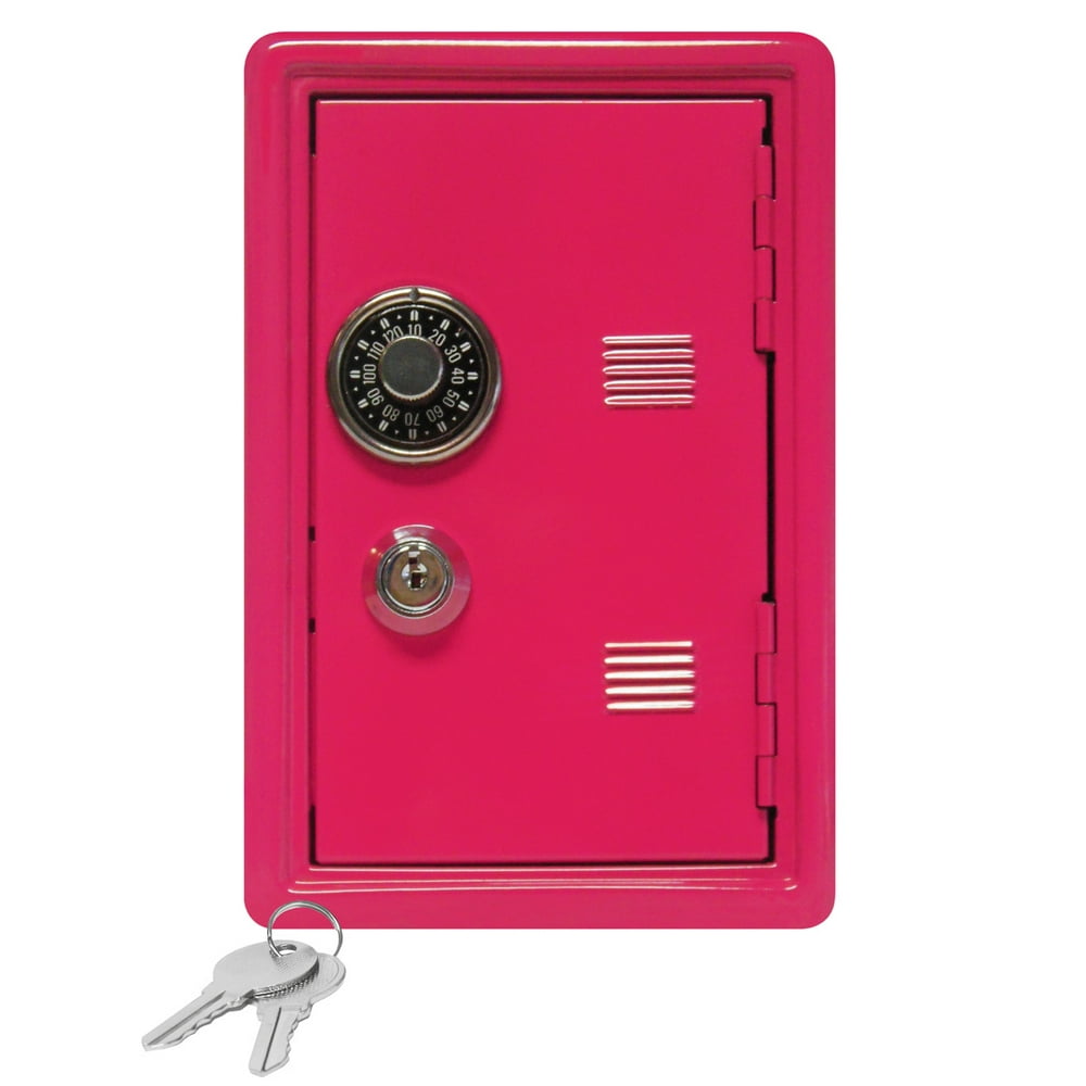 Kid's Coin Bank Locker Safe with Single Digit Combination Lock and Key